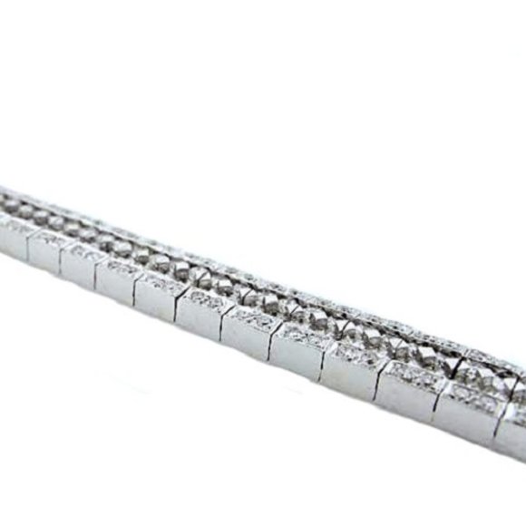 Prong Set 11 Ct Round Brilliant Cut Natural Earth Mined  Round Brilliant Cut Diamonds on Prong Set Bracelet